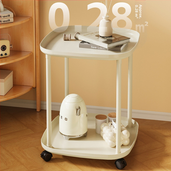 Tehase otsene hulgimüük külglaua hoiuriiul kreemjas tuulega väike kohvilaud kodune loominguline diivan külglaud ratastega mobiilne voodi