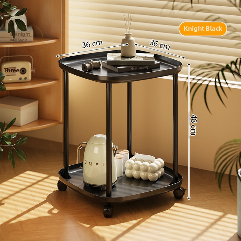 Tehase otsene hulgimüük külglaua hoiuriiul kreemjas tuulega väike kohvilaud kodune loominguline diivan külglaud ratastega mobiilne voodi