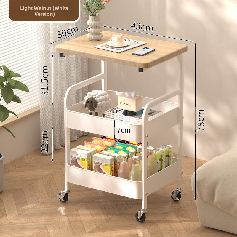 Keskaegses stiilis käru suupisteriiul retro elutoa mobiilne kohvilaud külgkapp diivan külglaud väike laud hoiustamine