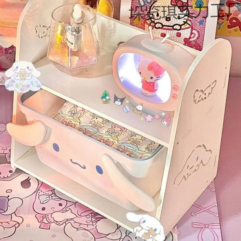 Asztali tárolóállvány, tároló, Hellokitty szobadekoráció, pulton lévő tárolódoboz, stílusos gyerekasztal