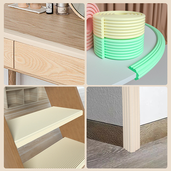 Kokkupõrkevastane riba majapidamisnurga kohvilaua servakate keskkonnakaitse NBR materjalist mittetoksiline mittenakkuv kokkupõrkevastane pehme servakaitseriba 2 m