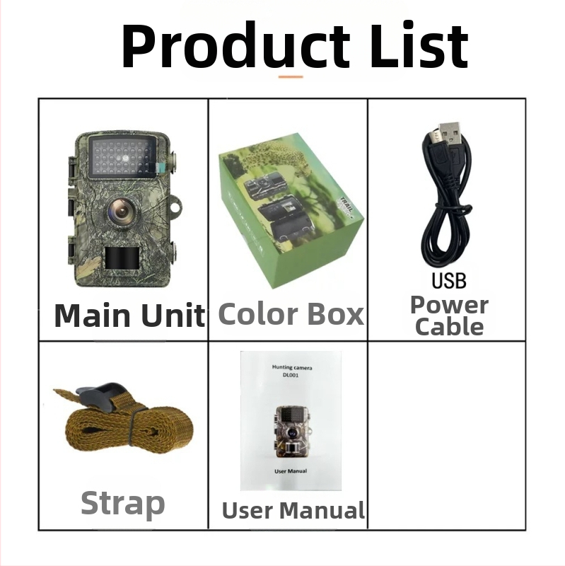 Gamykloje tiekiama sodo miško medžioklės kamera lauko naktinio matymo didelės raiškos vandeniui atspari gyvūnų stebėjimo medžioklės kamera