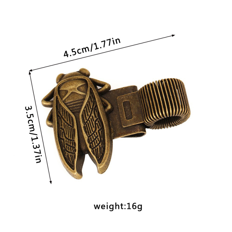 Kūrybinis antikvarinis vabzdžių cinko lydinio rašiklio segtukas muziejaus suvenyrų knygų segtukas studentų užrašų knygelės retro spyruoklinis segtukas