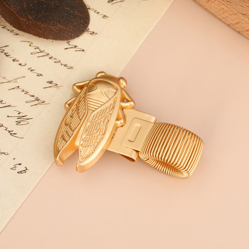 Kūrybinis antikvarinis vabzdžių cinko lydinio rašiklio segtukas muziejaus suvenyrų knygų segtukas studentų užrašų knygelės retro spyruoklinis segtukas