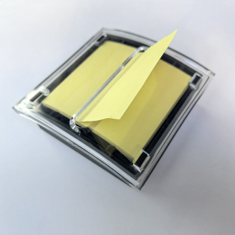 Nuimamas lipdukų bloknotas su krištoliniu pagrindu, N-Time plastikinė užrašų dėžutė (ne