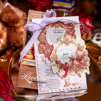 Mr. Paper reljefa karstās spiedogošanas trīs iepakojumu līmlapiņas Lāču ziedu kastes sērija Retro romantisks studentu ziņojumu piezīmju papīrs