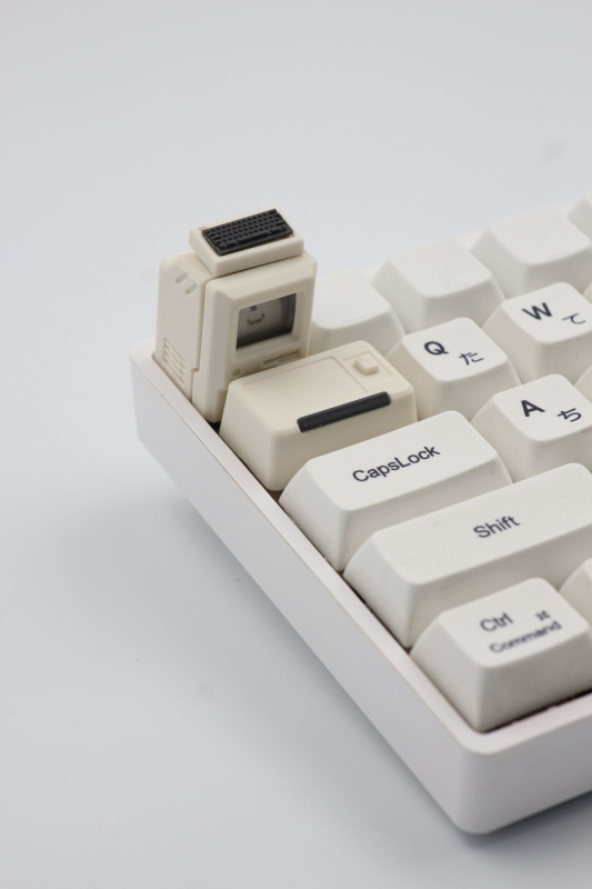 MAC klaviatūros dangtelis FC raudonai baltas mašininis mechaninis klaviatūros dangtelis 80-ųjų „Mac Macita“ retro personalizuotas permatomas klaviatūros dangtelis