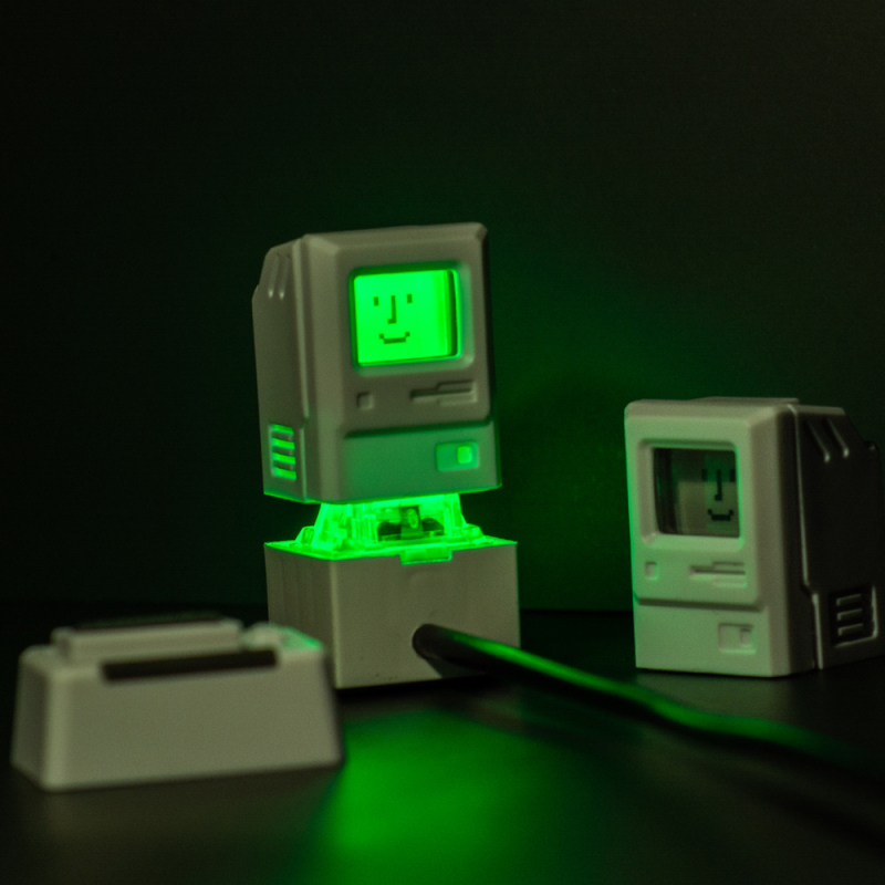 MAC klaviatūros dangtelis FC raudonai baltas mašininis mechaninis klaviatūros dangtelis 80-ųjų „Mac Macita“ retro personalizuotas permatomas klaviatūros dangtelis