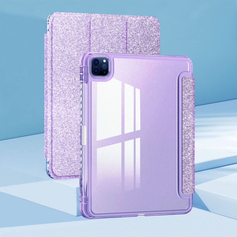 iPad aizsargapvalks iPad10 ar mirdzumiem iPad Air11 akrila mirdzums, izturīgs pret kritieniem un locīšanos, ar pildspalvas slotu