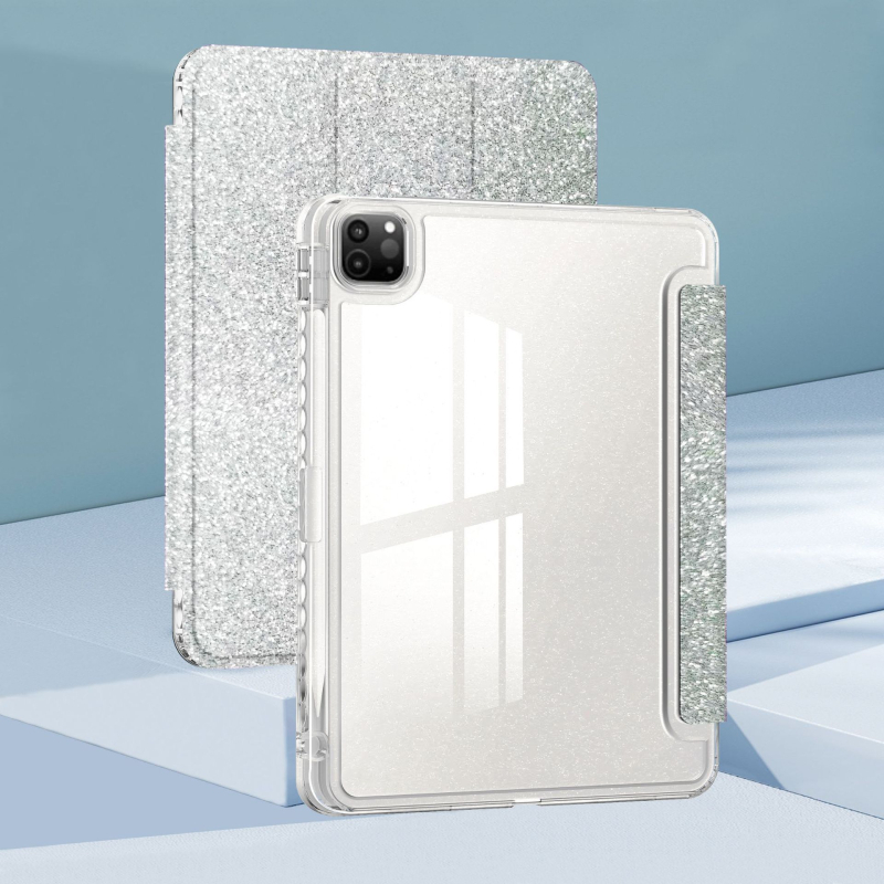 iPad aizsargapvalks iPad10 ar mirdzumiem iPad Air11 akrila mirdzums, izturīgs pret kritieniem un locīšanos, ar pildspalvas slotu
