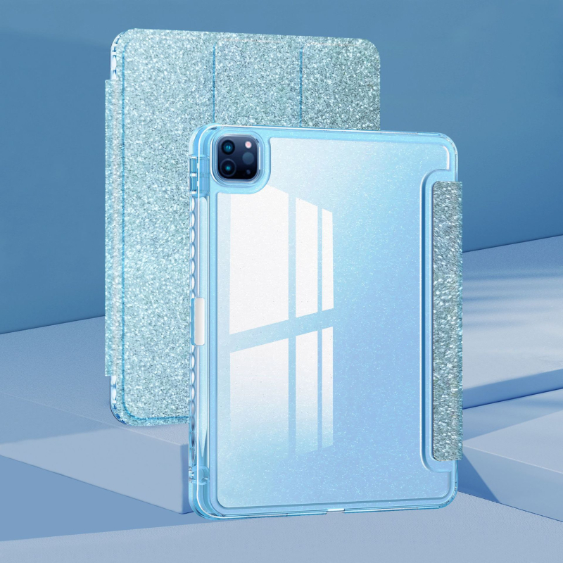 iPad aizsargapvalks iPad10 ar mirdzumiem iPad Air11 akrila mirdzums, izturīgs pret kritieniem un locīšanos, ar pildspalvas slotu