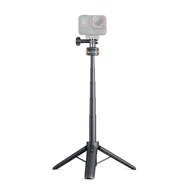 Ievelkams, pagarināms statīvs, pārnēsājams sporta kameras mobilais tālrunis, mikro viengabalains āra tiešraides fotografēšanas vlog selfiju nūjas kronšteins