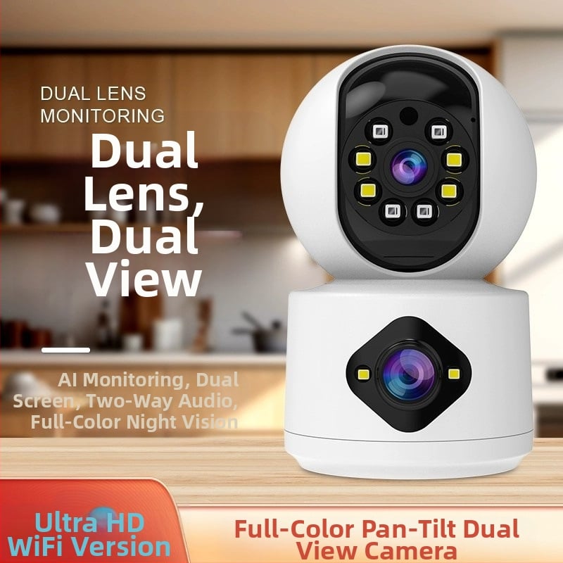 Cameră wireless 360 panoramică telefon acasă interfon de la distanță interior animal de companie WiFi HD viziune nocturnă monitor