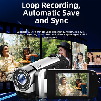 Φορητή επαγγελματική selfie vlog για φοιτητικό πάρτι HD υψηλής ευκρίνειας, ρετρό πανεπιστημιούπολη, ψηφιακή κάμερα ccd