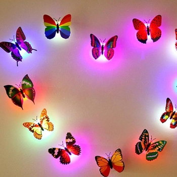 Αυτοκόλλητα αυτοκόλλητα 3d πεταλούδα διακόσμηση τοίχου αυτοκόλλητα τοίχου σαλονιού υπνοδωματίου δημιουργικά αυτοκόλλητα τοίχου φωτεινά αυτοκόλλητα