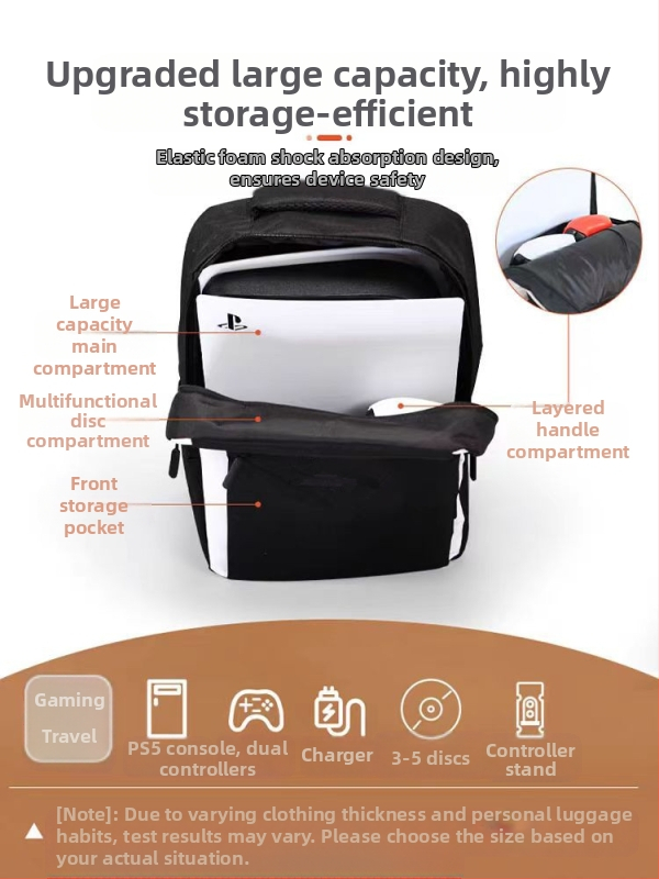 Чанта за съхранение на PS5 хост Чанта за PS5 игра Водоустойчива чанта Чанта с дръжка за съхранение Твърда чанта Раница Дамска чанта