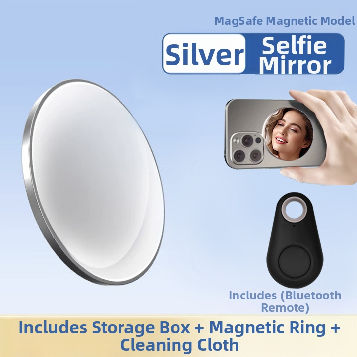 Alumíniumötvözetből készült MagSafe mágneses abszorpciós mobiltelefon hátsó önfényképező tükör Vlog élő HD domború sminktükör