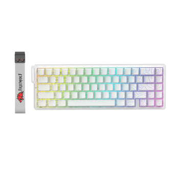 Безплатна Wolf F68PRO трирежимна RGB магнитна ос механична клавиатура контурна кабелна 8K безжична Bluetooth магнитна ос клавиатура