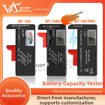 Baterijos įkrovos testeris su skaitmeniniu ekranu BT-168D gali matuoti Nr. 5 ir Nr. 7 įkraunamas baterijas