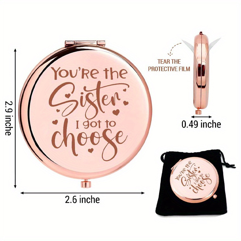 Mintás kis utazási nagyítás sminktükör kerek mini kézitáska zsebtükör