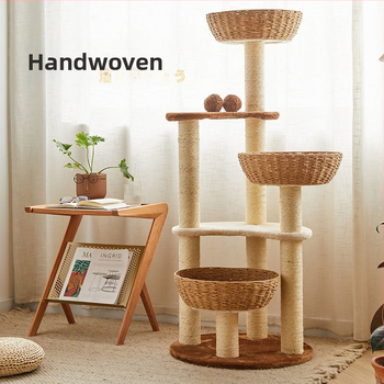 Xz eksport Jaapanisse! Sisalpaberist rotangist kassironimisraam, kootud kassipesa, kassipuu, integreeritud sisalist mitmekihiline kassi kraapimispost