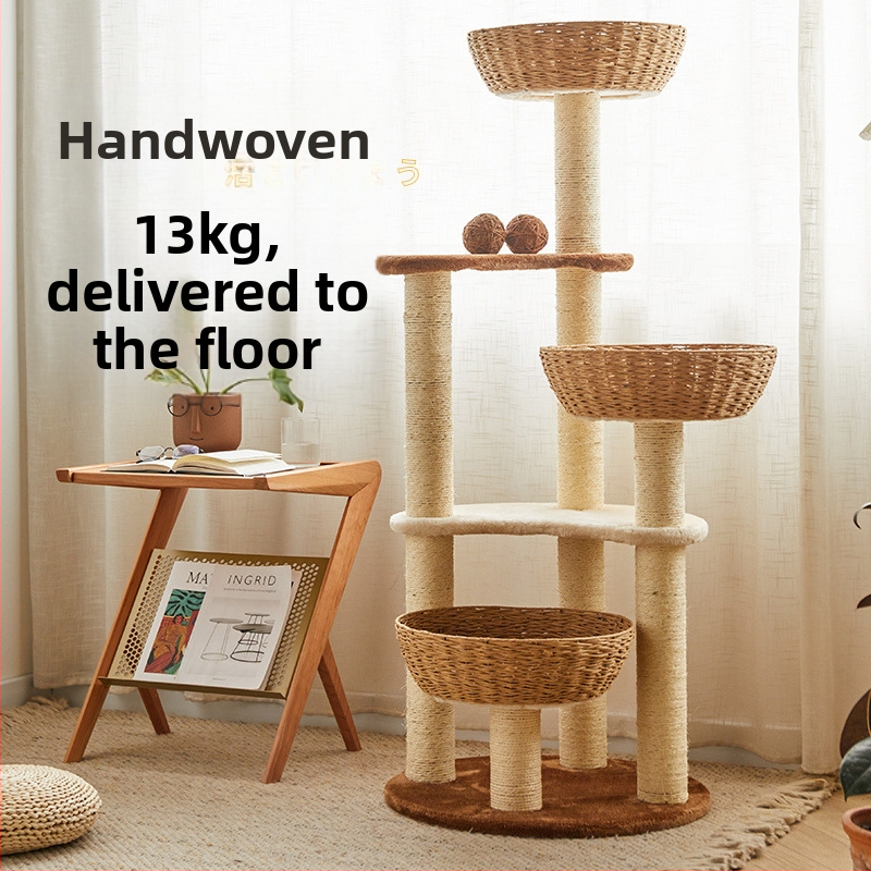 Xz eksport Jaapanisse! Sisalpaberist rotangist kassironimisraam, kootud kassipesa, kassipuu, integreeritud sisalist mitmekihiline kassi kraapimispost