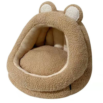 Pippi Tao Kennel Four Seasons Pet Nest Φθινόπωρο και Χειμώνας Νέο Teddy Velvet Ημικλειστό Παντόφλες Αρκούδας Pet Cat Nest