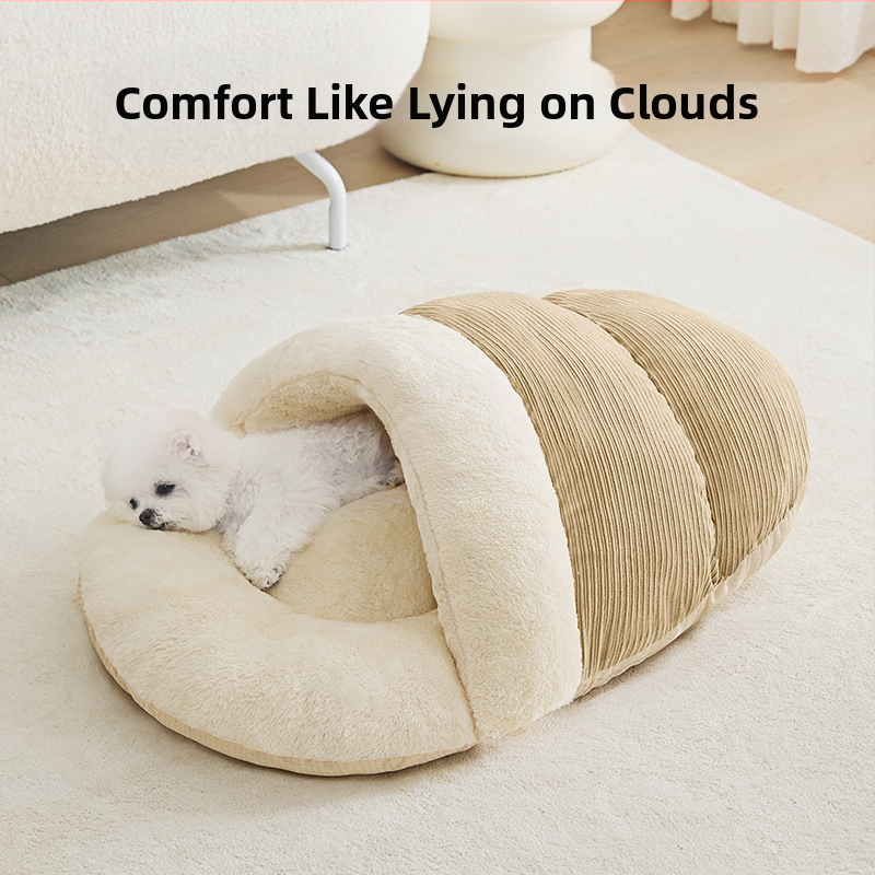 Kućica za pse, sofa za spavanje, potpuno zatvorena prostirka za spavanje plišanih ljubimaca za male i srednje pse, krevet za mačke, tvornica veleprodaje prekogranične veleprodaje