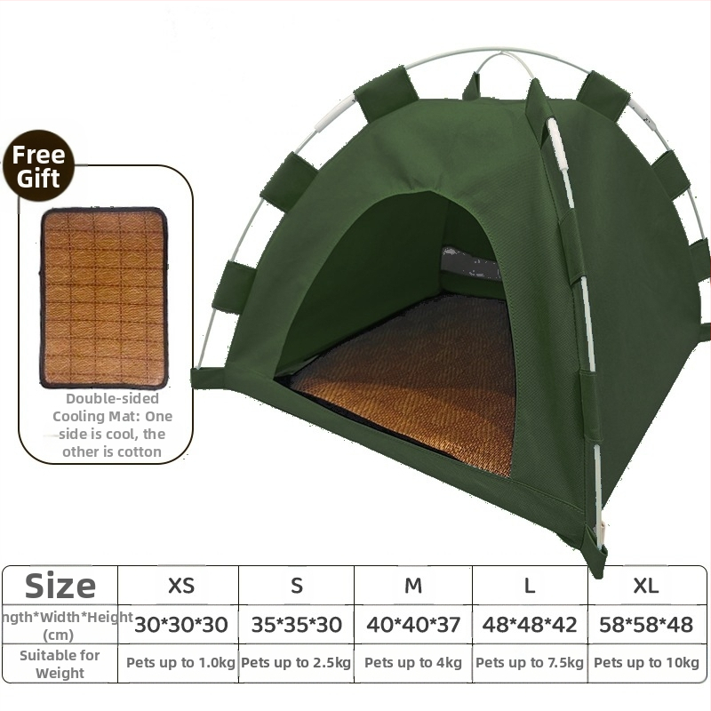 Kisállat sátor nyári hűtőszőnyeg macskaketrec macska jégpad macskaszőnyeg kültéri összecsukható házi macskafészek hűtő érzés