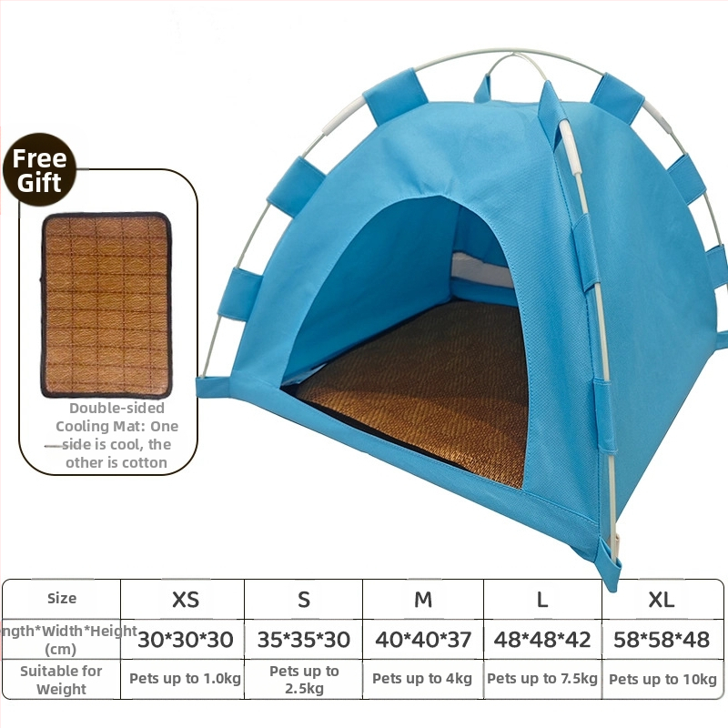 Kisállat sátor nyári hűtőszőnyeg macskaketrec macska jégpad macskaszőnyeg kültéri összecsukható házi macskafészek hűtő érzés