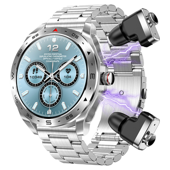 Nutikell 2-in-1 TWS Bluetooth-peakomplekt Dial Call Pulss Vererõhu jälgimine Multi Sport Mode Täiskasvanutele