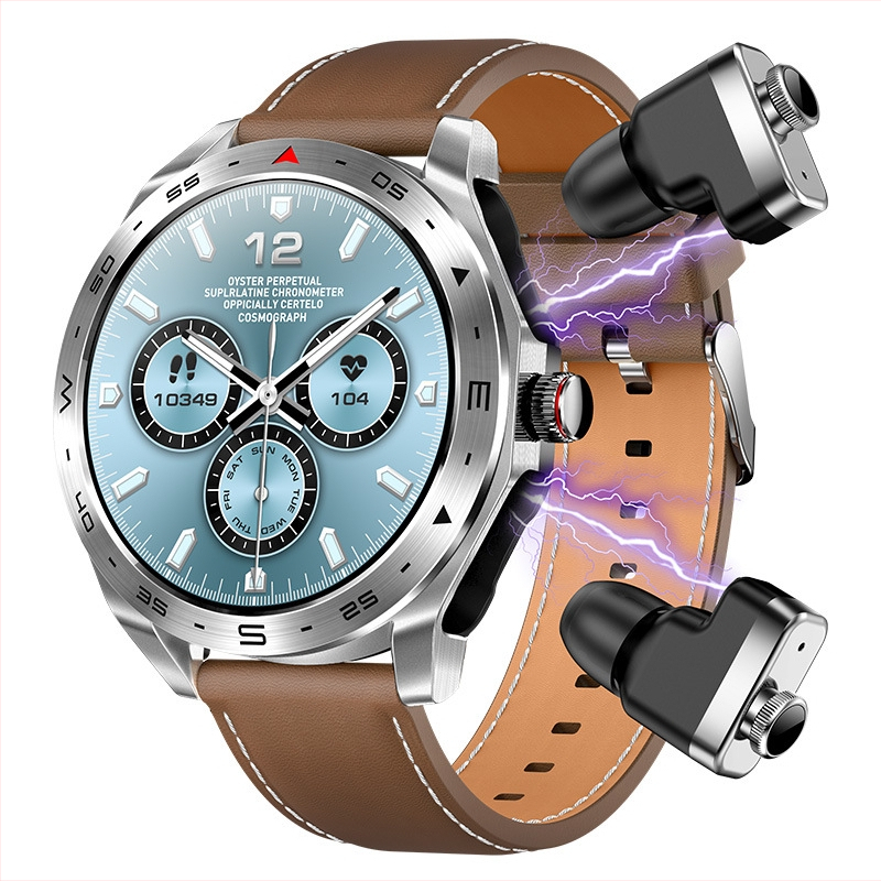 Nutikell 2-in-1 TWS Bluetooth-peakomplekt Dial Call Pulss Vererõhu jälgimine Multi Sport Mode Täiskasvanutele