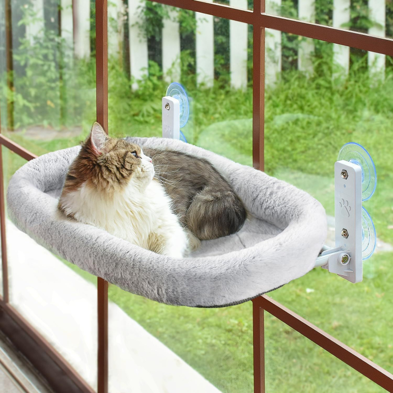 Hamac pentru pisici transfrontalier, cuib pentru pisici, pervaz, pat, balcon, sticlă, habitat pentru pisici, cuib pentru pisici