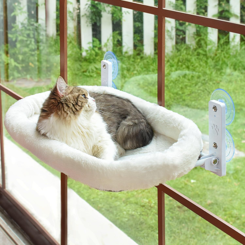 Hamac pentru pisici transfrontalier, cuib pentru pisici, pervaz, pat, balcon, sticlă, habitat pentru pisici, cuib pentru pisici