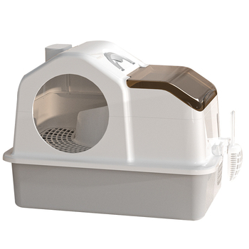 Λεκάνη άμμου για γάτες Πλήρως κλειστή, μεγάλη, αντι-πιτσιλιστική λεκάνη άμμου για γάτες, εξαιρετικά μεγάλη, άοσμη λεκάνη άμμου για γάτες