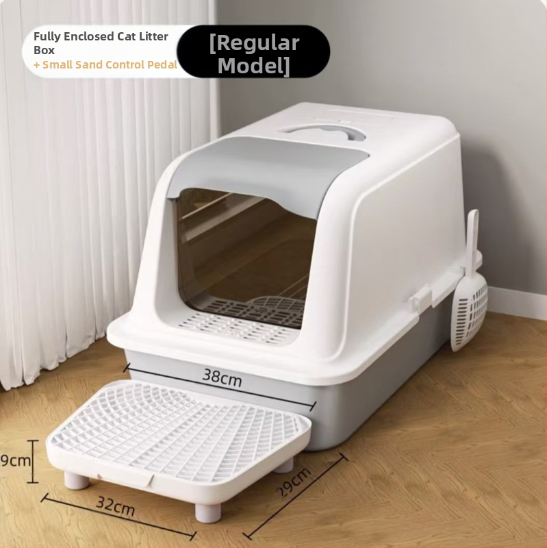 Macskaalomtál Teljesen zárt, túlméretezett, fröccsenésmentes macskavécé Extra nagy macskaalomtál Szagmentes macskaalomtál