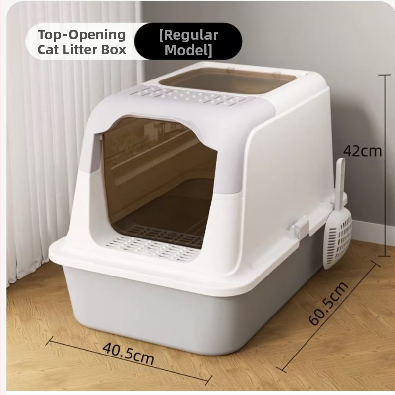 Macskaalomtál Teljesen zárt, túlméretezett, fröccsenésmentes macskavécé Extra nagy macskaalomtál Szagmentes macskaalomtál
