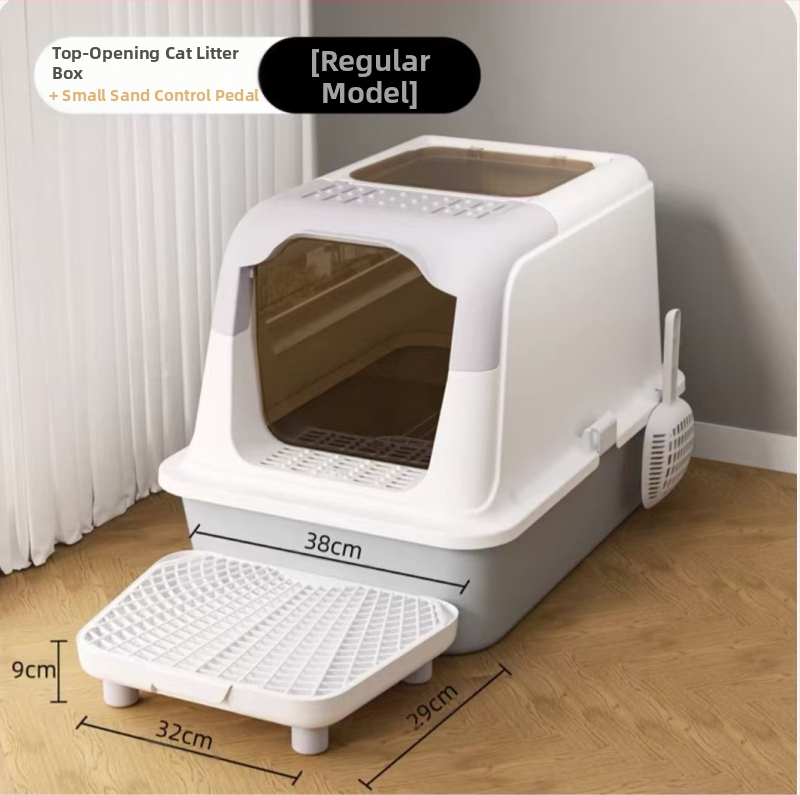 Macskaalomtál Teljesen zárt, túlméretezett, fröccsenésmentes macskavécé Extra nagy macskaalomtál Szagmentes macskaalomtál