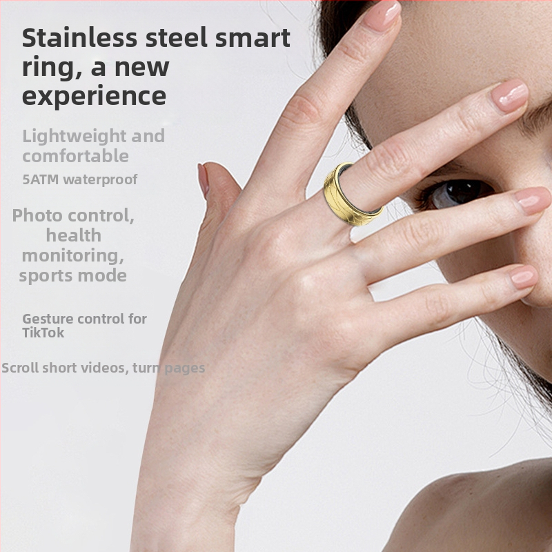 TikTok електронната книга може да бъде четкана с тремоло за наблюдение на сърдечната честота, кислорода в кръвта, съня и фото спорта, здравен интелигентен пръстен за жени