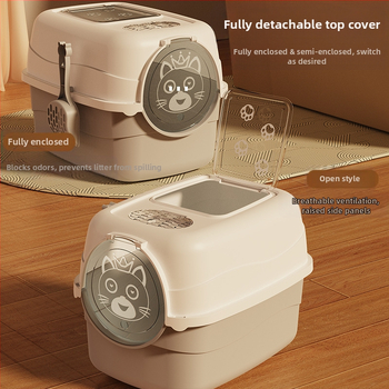Άμμος για γάτες Υπερμεγέθης, πλήρως ημικλειστή άμμος με συρτάρι, άμμος για γατάκια, είδη για γάτες, τουαλέτα για γάτες, ανθεκτική στις οσμές, ανθεκτική στις διαρροές, άμμος