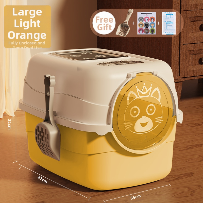 Kassiliivakast, ülisuur, täielikult poolsuletud sahtliga puur, kassipoegade liivakast, kassitarbed, kassi tualett, lõhnakindel, lekkekindel, liiv