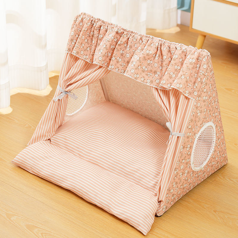 Macska sátor, nyári macskafészek, meleg kisállat kennel sátor, kivehető és mosható, zárt internetes hírességek macska sátor, minden évszakra alkalmas