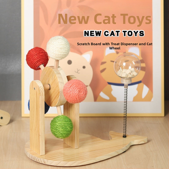 Kačių žaislas-pasukamas stacionarus kačių draskymo lenta iš sizalio, atsparus dilimui ir nekrentantis kailis, malonumas ir nuobodulio malšinimas kačiukų nagų malšinimo žaislas augintinių reikmenys