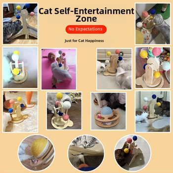 Kačių žaislas-pasukamas stacionarus kačių draskymo lenta iš sizalio, atsparus dilimui ir nekrentantis kailis, malonumas ir nuobodulio malšinimas kačiukų nagų malšinimo žaislas augintinių reikmenys