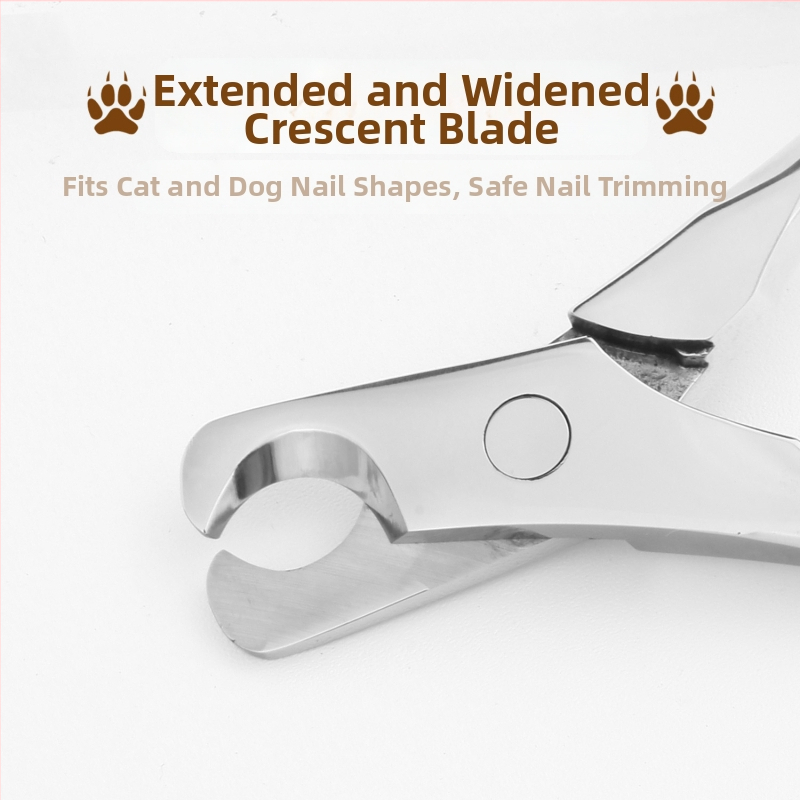 Универсална нокторезачка за домашни любимци, ножица за котки, кучешки принадлежности, нокторезачка от неръждаема стомана, анти-кръвен контур, полумесец