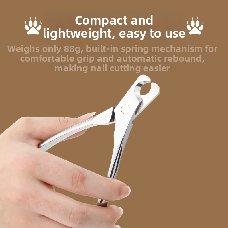 Универсална нокторезачка за домашни любимци, ножица за котки, кучешки принадлежности, нокторезачка от неръждаема стомана, анти-кръвен контур, полумесец