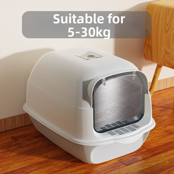 Πλήρως κλειστή τουαλέτα γάτας, ανθεκτική στις οσμές και την άμμο, εξωτερική άμμος γάτας με καπάκι, κλειστή άμμος γάτας, εξαιρετικά μεγάλη και τεράστια