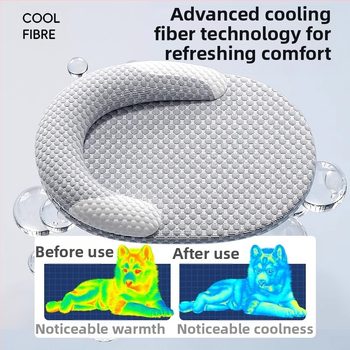 Σκύλος κατοικίδιων ζώων, Καλοκαιρινό αφαιρούμενο και πλενόμενο σκυλάκι, Χαλάκι σκύλου, Σκυλάκι γάτας, Δροσερή φωλιά από μετάξι πάγου, Μαξιλάρι, Προστατευτικό λαιμού, Αναπνέον, Universal για όλες τις εποχές