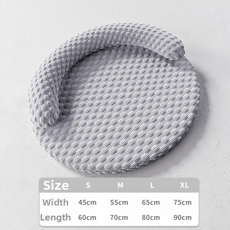 Kisállatkennel, Nyári kivehető és mosható kennel, Kutyaszőnyeg, Macskakennel, Jégselyem hűvös fészek, Párna, Nyakvédő, Lélegző, Univerzális minden évszakra