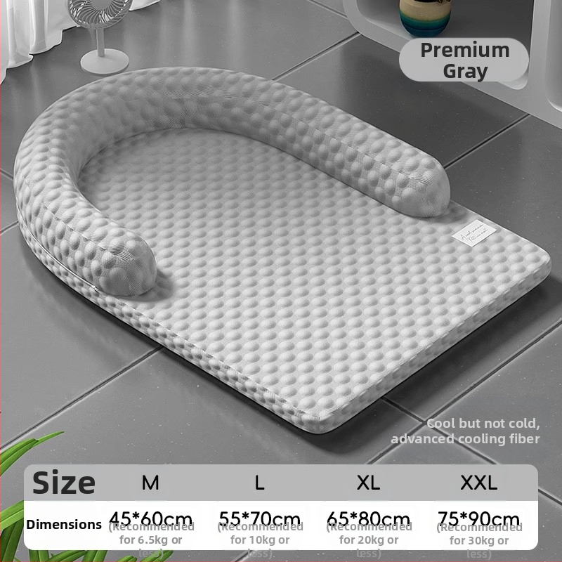 Kisállatkennel, Nyári kivehető és mosható kennel, Kutyaszőnyeg, Macskakennel, Jégselyem hűvös fészek, Párna, Nyakvédő, Lélegző, Univerzális minden évszakra